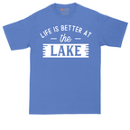 Life is Better at the Lake tall t-shirt for men in Heather Royal