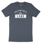 Life is Better at the Lake Toddler Short Sleeve Tee - Heather Navy