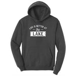 Life is Better at the Lake Youth Hoodie - Dark Heather Grey