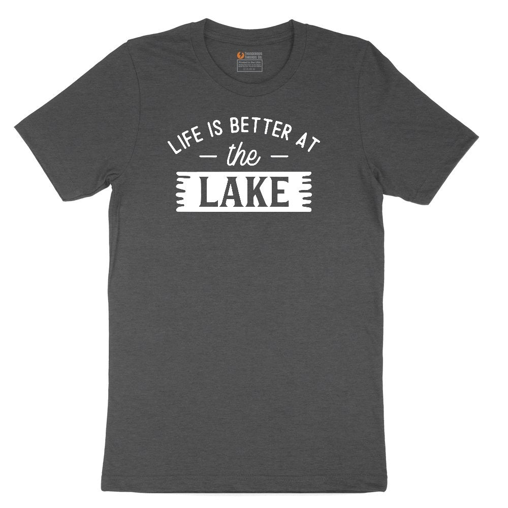 Life is Better at the Lake Youth Short Sleeve Tee - Dark Heather Grey