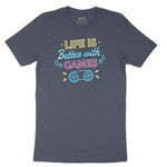 LIfe is Better with Games - Mens & Ladies T-Shirt Toddler Short Sleeve Tee - Heather Navy