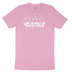 Life is Full of Important Choices Golf Version Toddler Short Sleeve Tee - Candy Pink