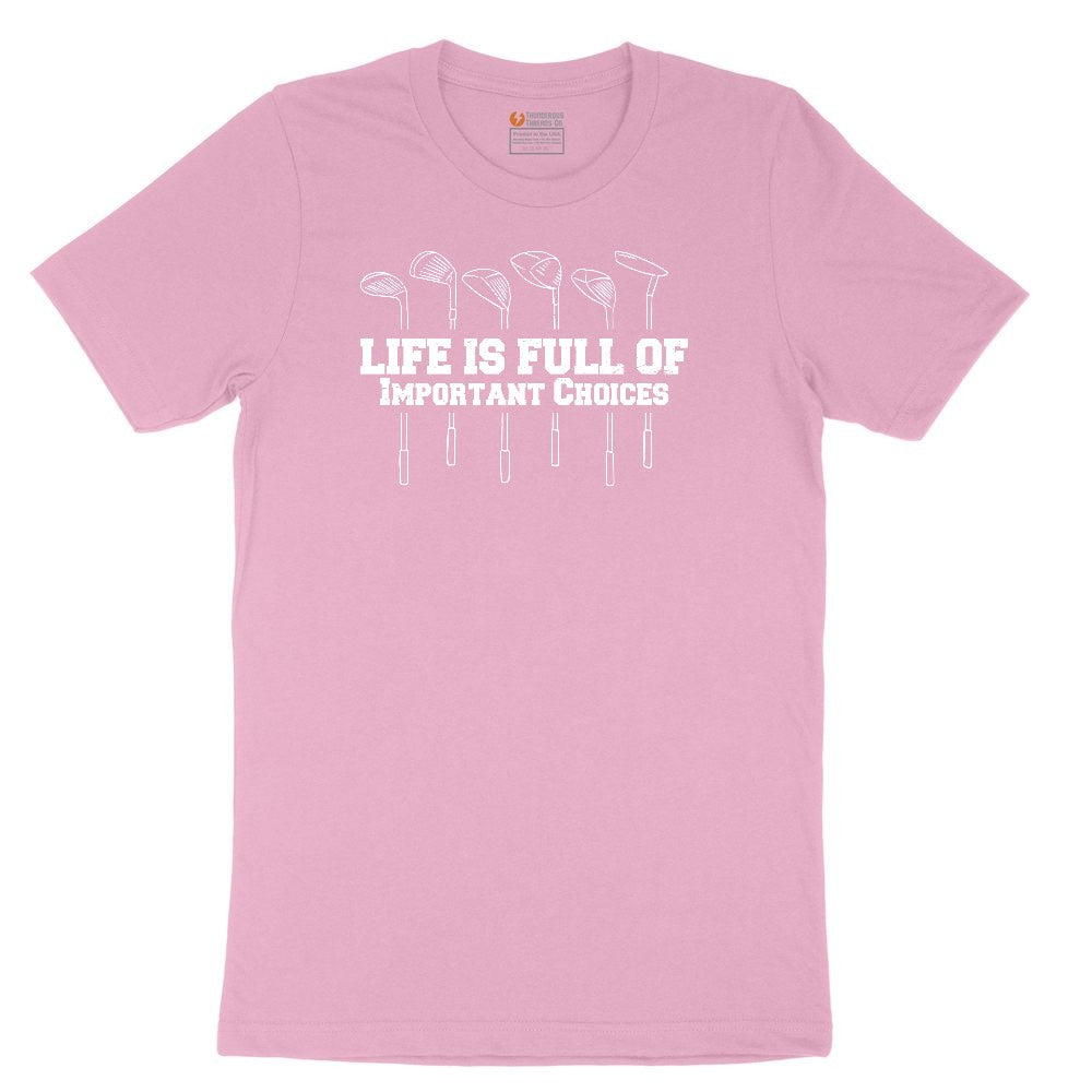 Life is Full of Important Choices Golf Version Youth Short Sleeve Tee - Candy Pink