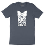 Little Miss Sassy Pants Toddler Short Sleeve Tee - Heather Navy