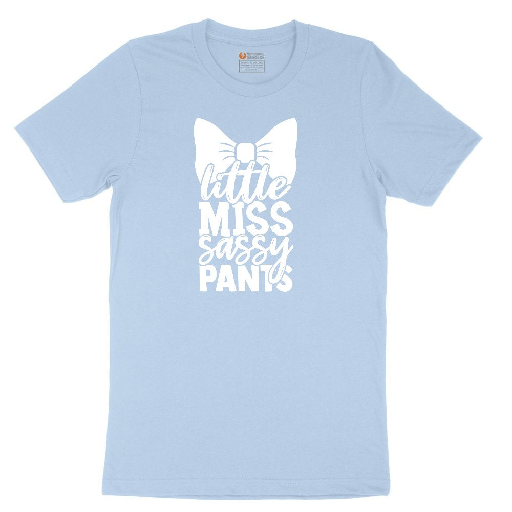 Little Miss Sassy Pants Toddler Short Sleeve Tee - Light Blue