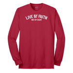 Live By Faith Long Sleeve Tee - Red