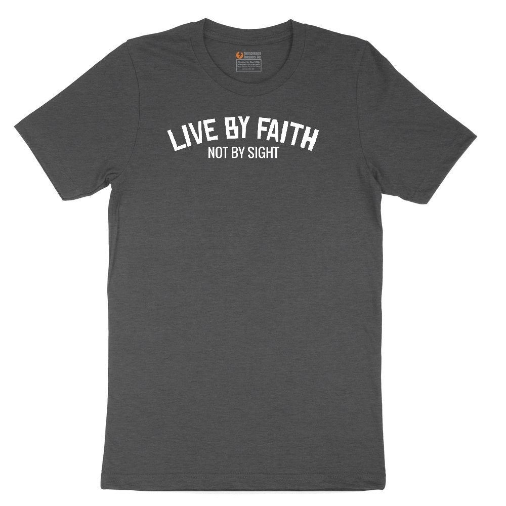 Live By Faith Youth Short Sleeve Tee - Dark Heather Grey