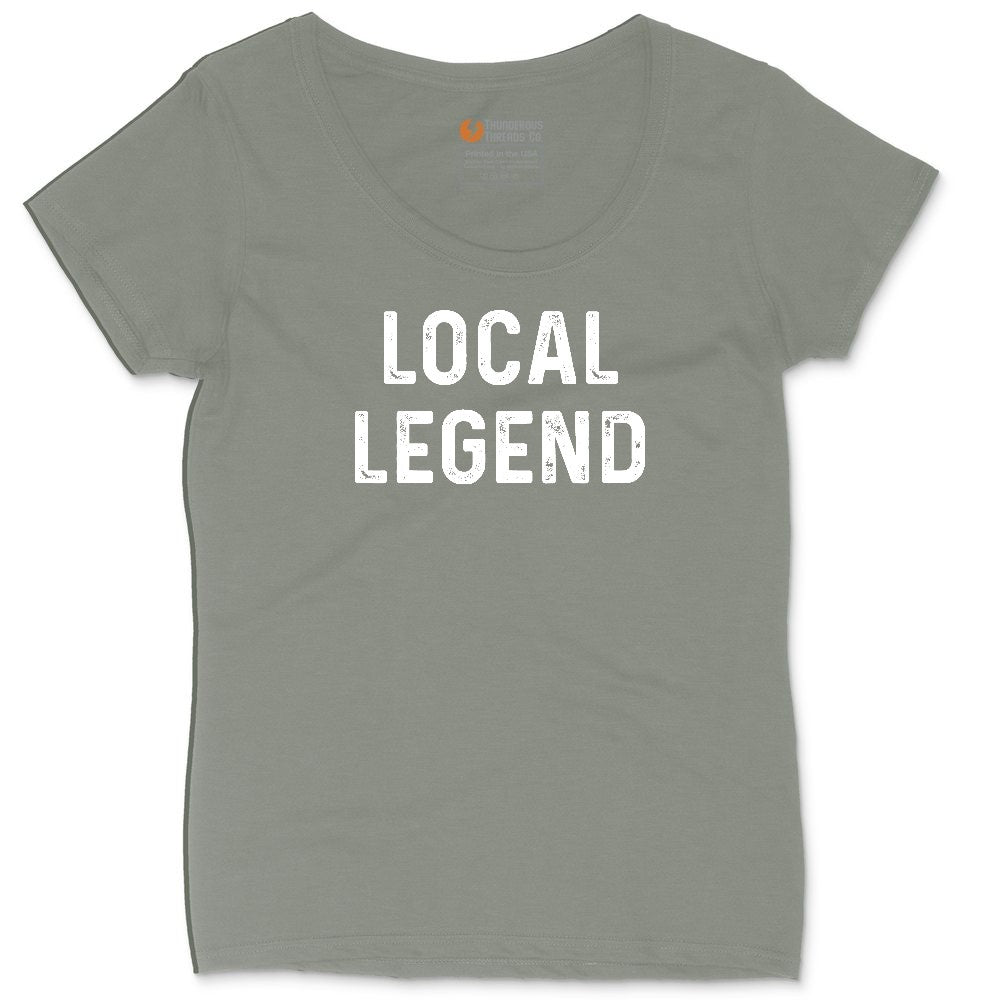Local Legend - Mens & Ladies T-Shirt Ladies Curvy Tee - Bamboo Blackout