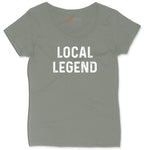 Local Legend - Mens & Ladies T-Shirt Ladies Curvy Tee - Bamboo Blackout