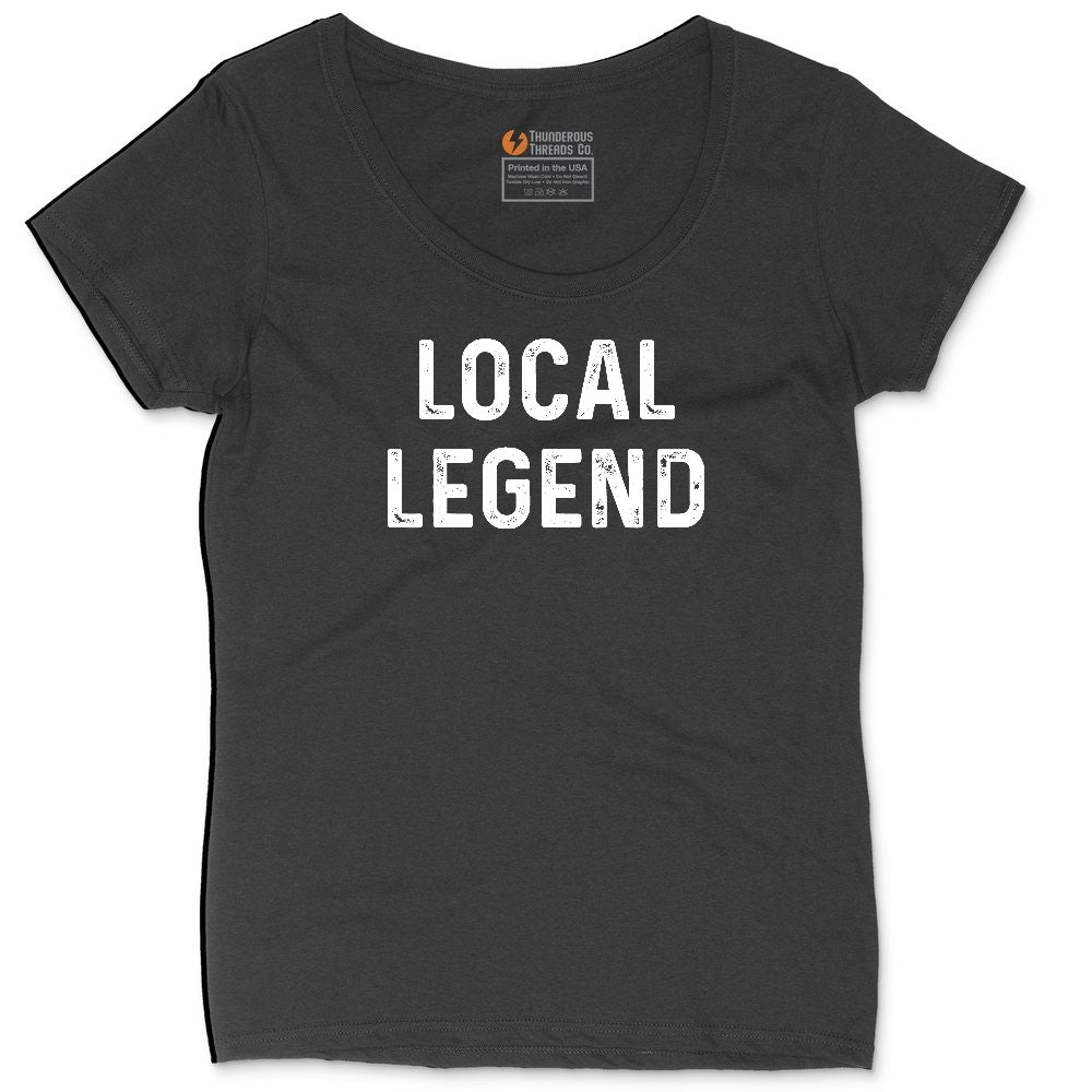 Local Legend - Mens & Ladies T-Shirt Ladies Curvy Tee - Black