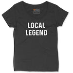 Local Legend - Mens & Ladies T-Shirt Ladies Curvy Tee - Black