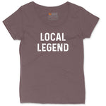 Local Legend - Mens & Ladies T-Shirt Ladies Curvy Tee - Sangria Blackout