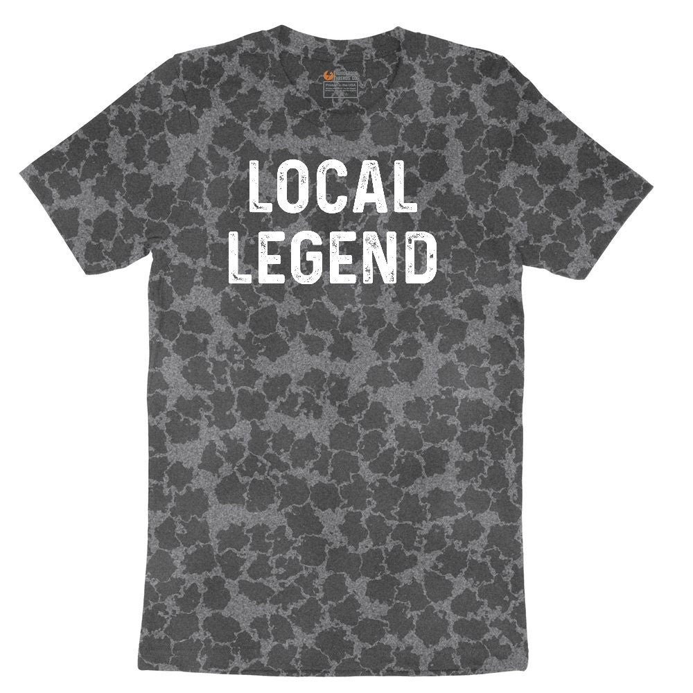 Local Legend - Mens & Ladies T-Shirt Ladies Short Sleeve Tee - Black Leopard