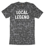 Local Legend - Mens & Ladies T-Shirt Ladies Short Sleeve Tee - Black Leopard