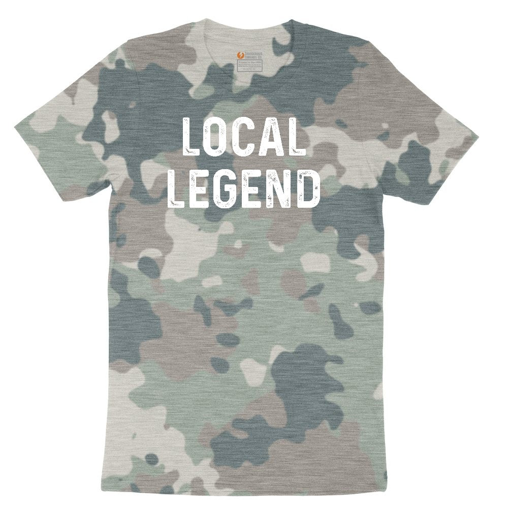 Local Legend - Mens & Ladies T-Shirt Ladies Short Sleeve Tee - Vintage Camo