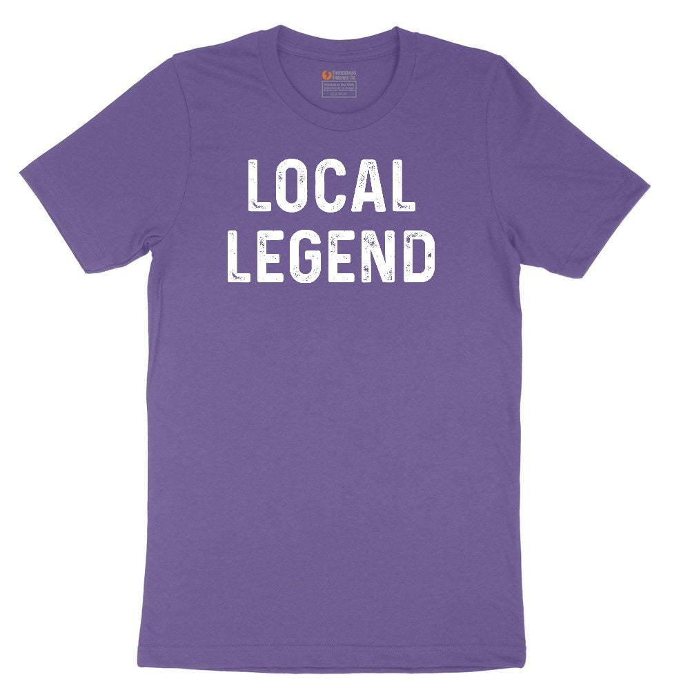Local Legend - Mens & Ladies T-Shirt Ladies Short Sleeve Tee - Vintage Purple
