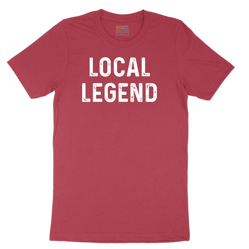 Local Legend - Mens & Ladies T-Shirt Ladies Short Sleeve Tee - Vintage Red