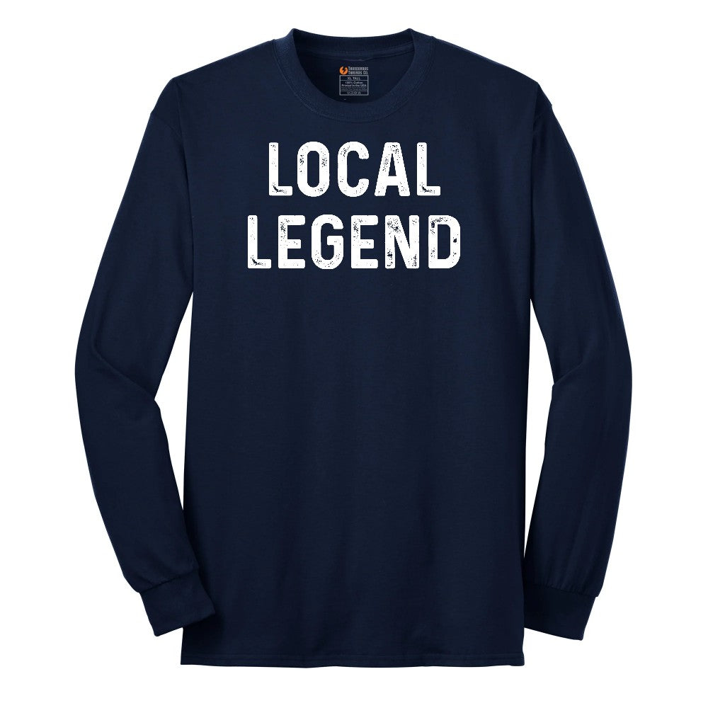 Local Legend - Mens & Ladies T-Shirt Long Sleeve Tee - Navy