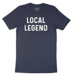 Local Legend - Mens & Ladies T-Shirt Short Sleeve Tee - Heather Navy