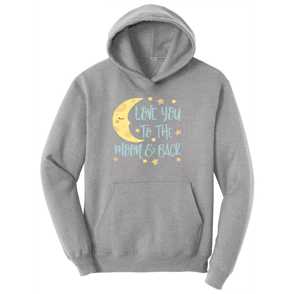 Love You to the Moon and Back Toddler Hoodie - Athletic Heather