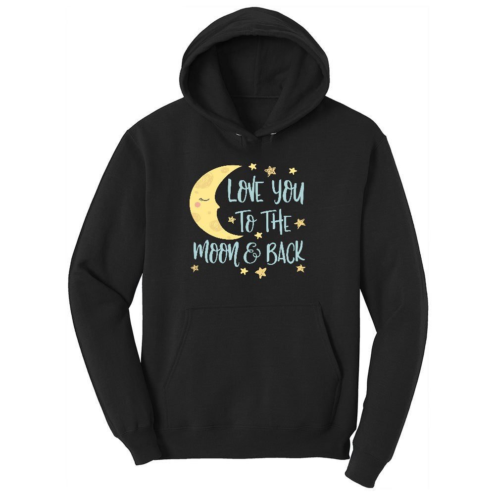 Love You to the Moon and Back Toddler Hoodie - Jet Black