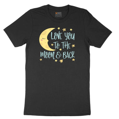 Love You to the Moon and Back Toddler Short Sleeve Tee - Black