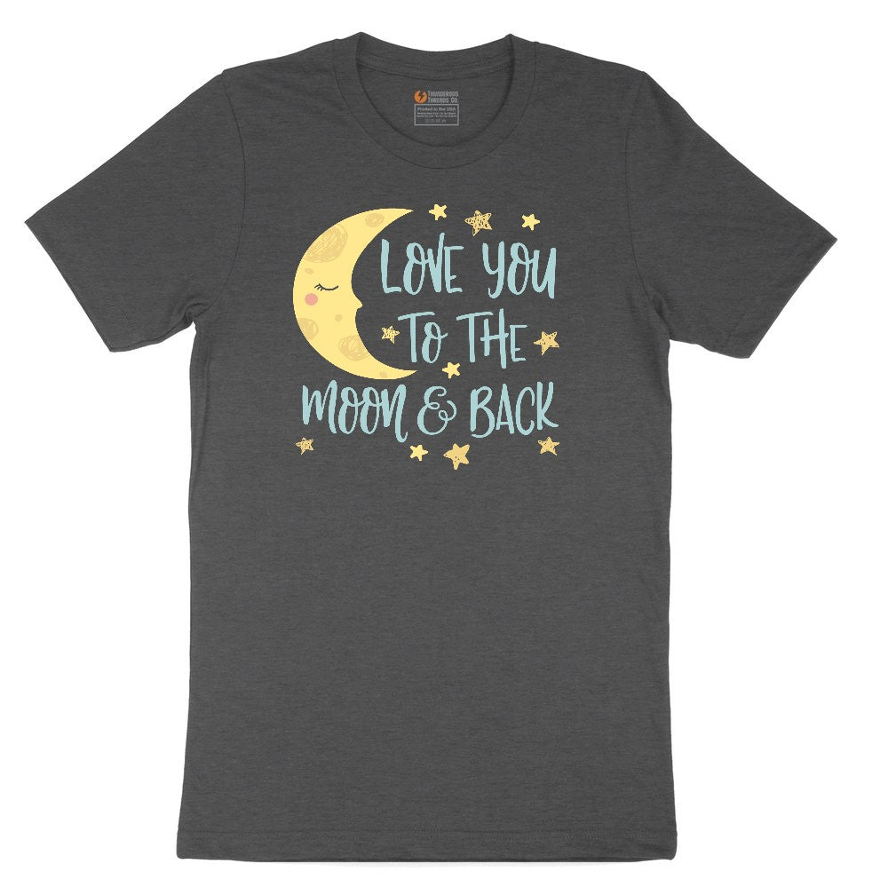 Love You to the Moon and Back Toddler Short Sleeve Tee - Dark Heather Grey