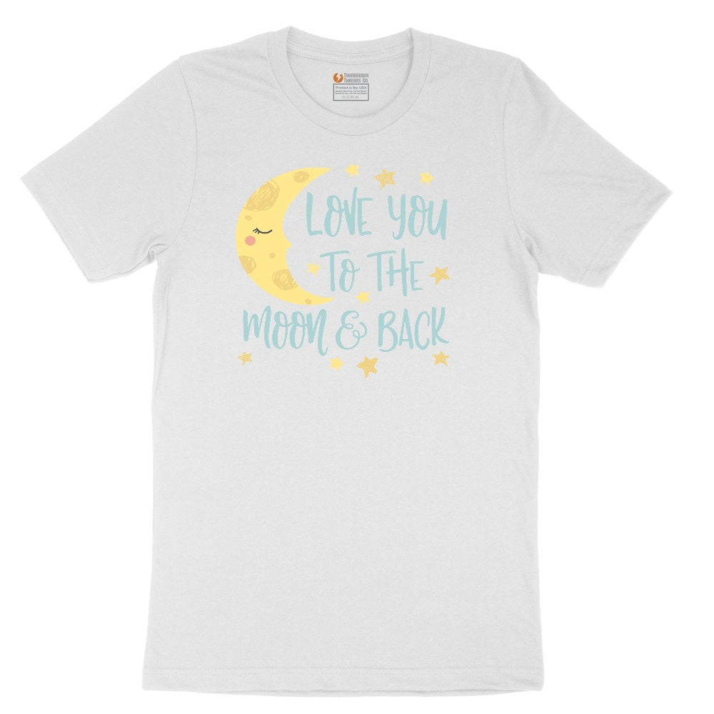 Love You to the Moon and Back Toddler Short Sleeve Tee - White