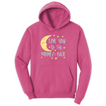 Love You to the Moon and Back Youth Hoodie - Sangria