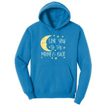 Love You to the Moon and Back Youth Hoodie - Sapphire
