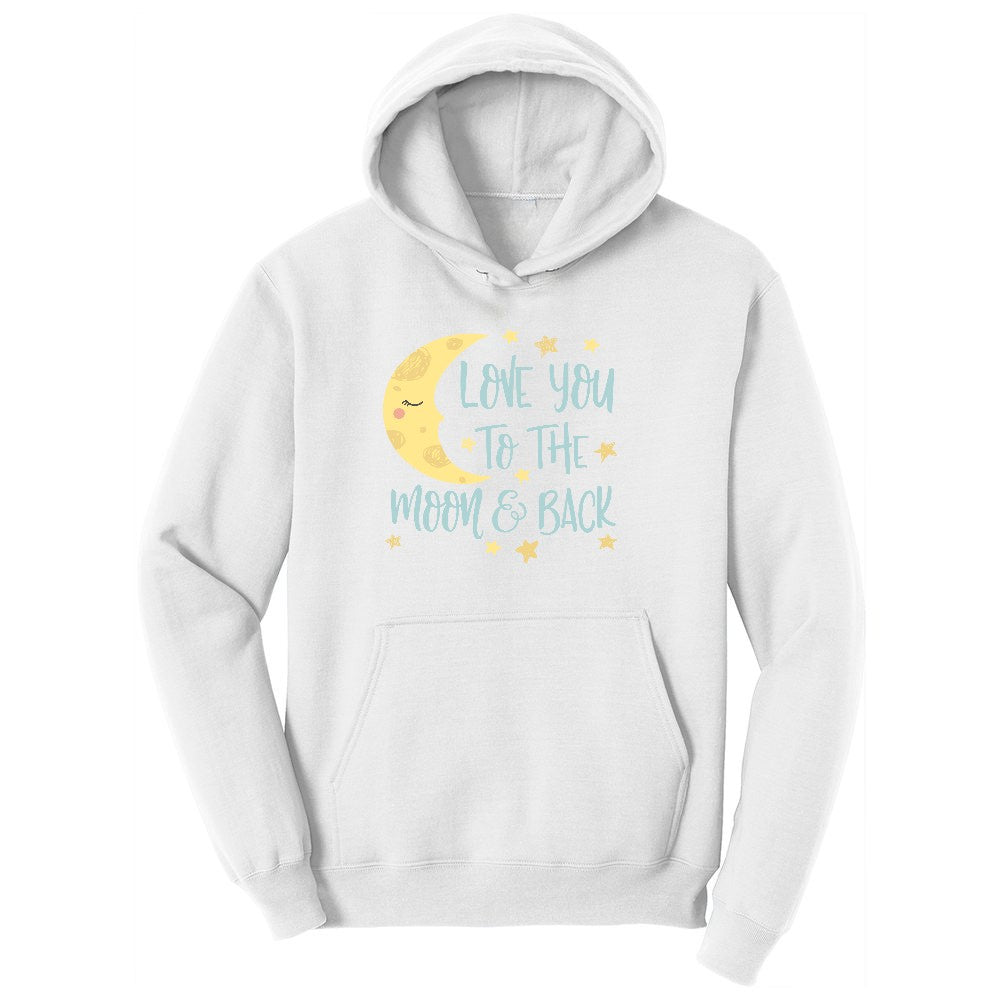 Love You to the Moon and Back Youth Hoodie - White