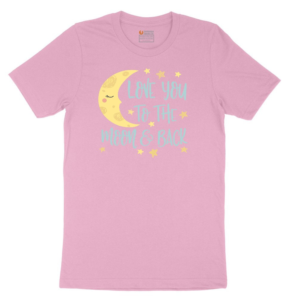 Love You to the Moon and Back Youth Short Sleeve Tee - Candy Pink