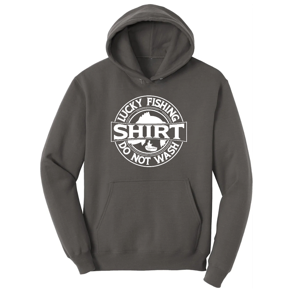 Lucky Fishing Shirt Do Not Wash hoodie - Charcoal