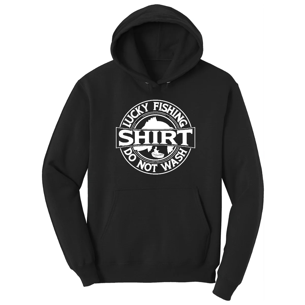 Lucky Fishing Shirt Do Not Wash hoodie - Jet Black