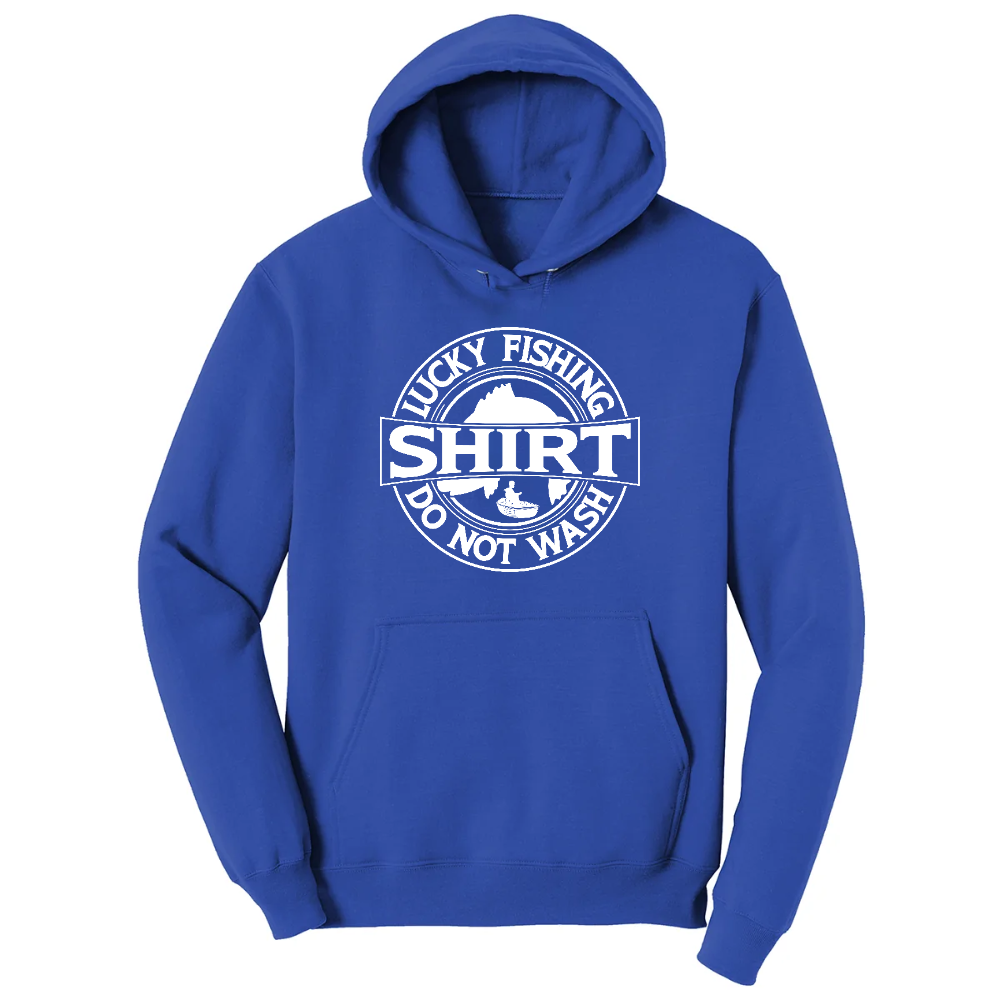 Lucky Fishing Shirt Do Not Wash hoodie - True Royal