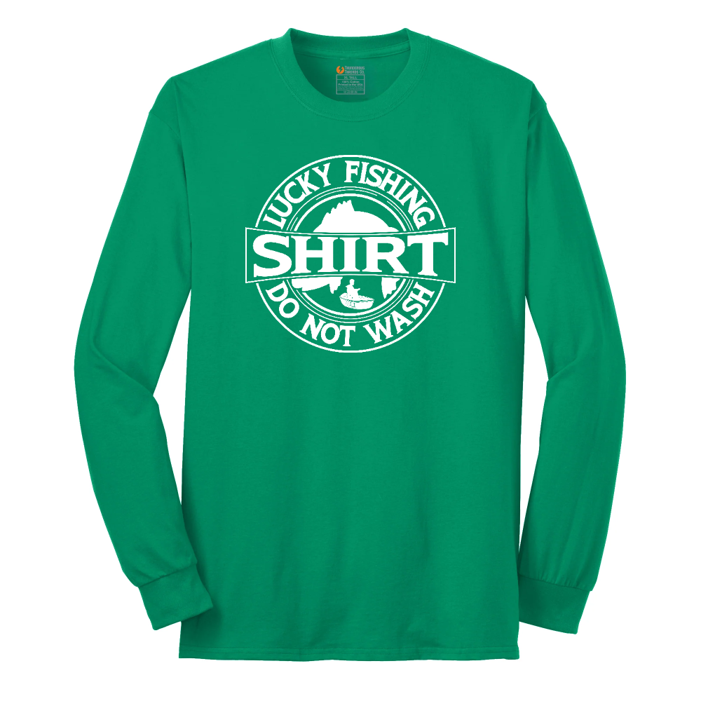 Lucky Fishing Shirt Do Not Wash long sleeve - Kelly Green