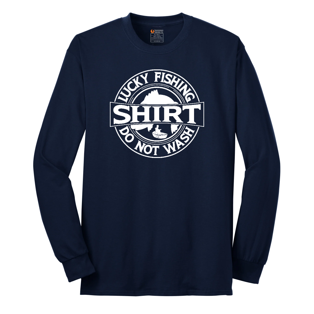Lucky Fishing Shirt Do Not Wash long sleeve - Navy