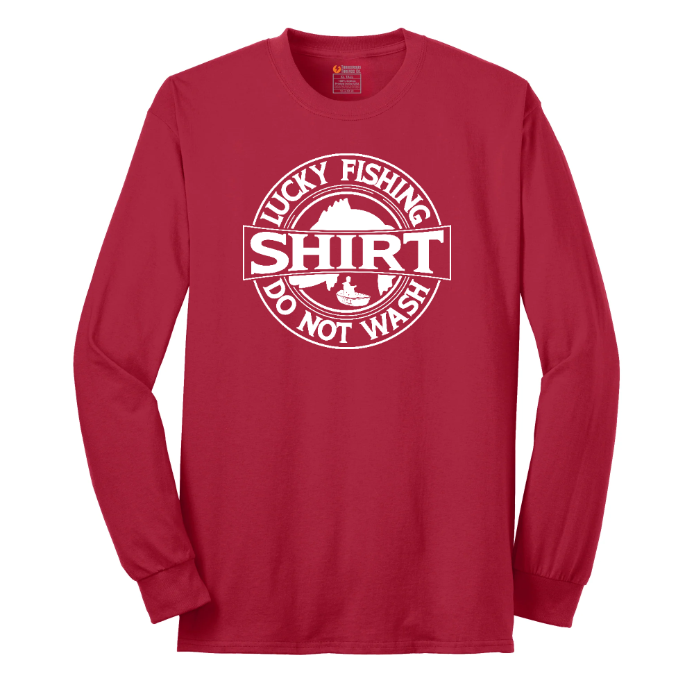Lucky Fishing Shirt Do Not Wash long sleeve - Red