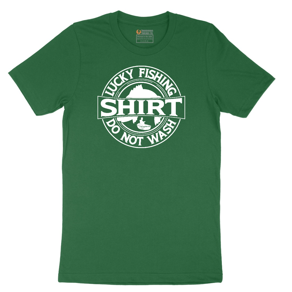 Lucky Fishing Shirt Do Not Wash tee - Athletic Kelly