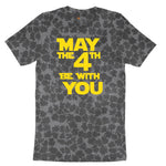 May the 4th Be With You Ladies Short Sleeve Tee - Black Leopard