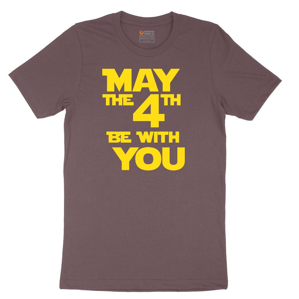 May the 4th Be With You Ladies Short Sleeve Tee - Sangria Blackout