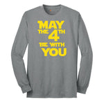 May the 4th Be With You Long Sleeve Tee - Athletic Grey
