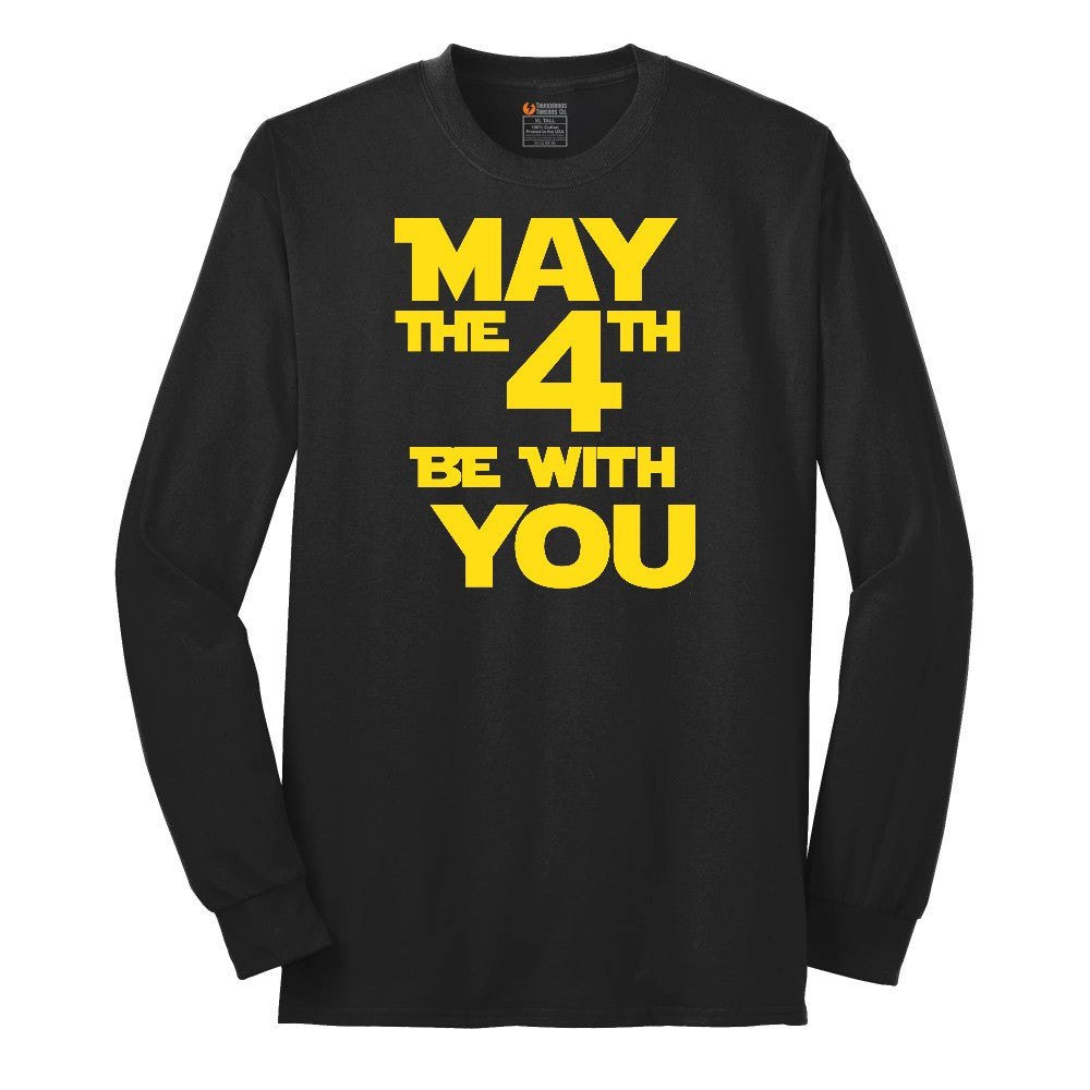 May the 4th Be With You Long Sleeve Tee - Jet Black