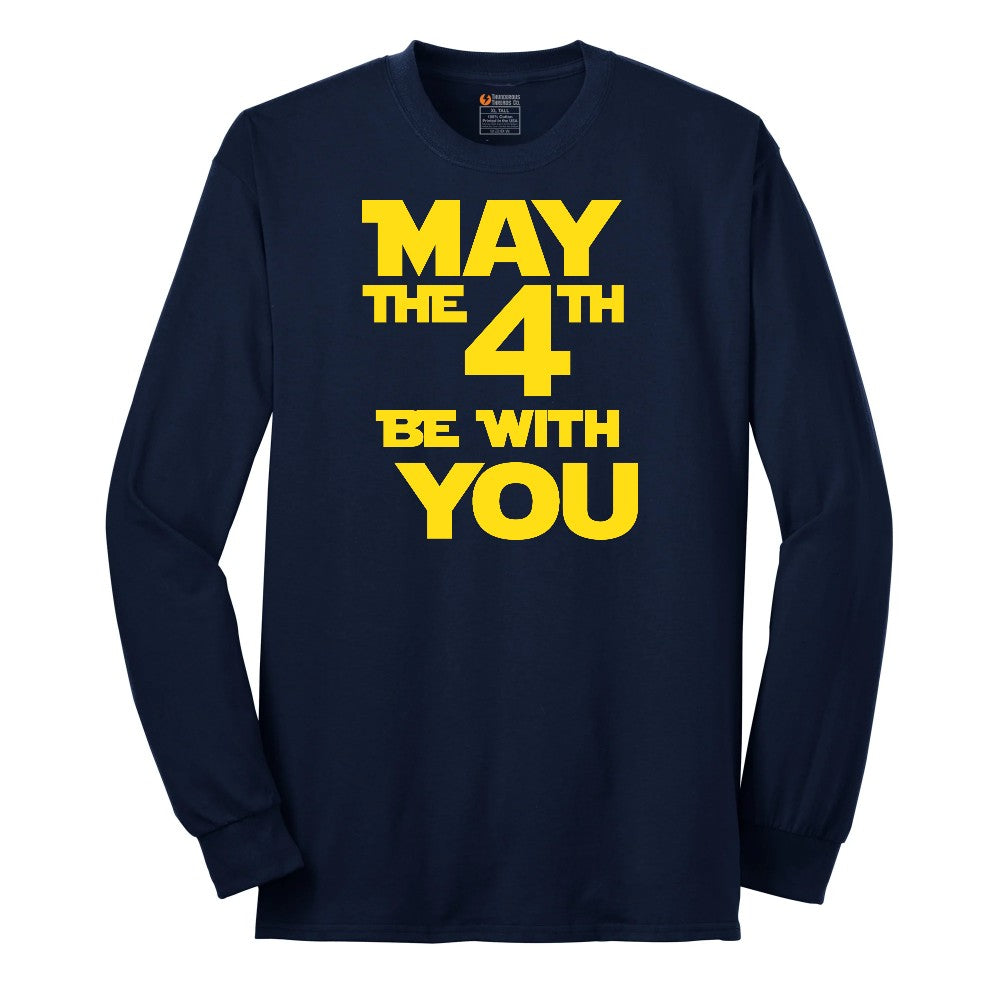 May the 4th Be With You Long Sleeve Tee - Navy