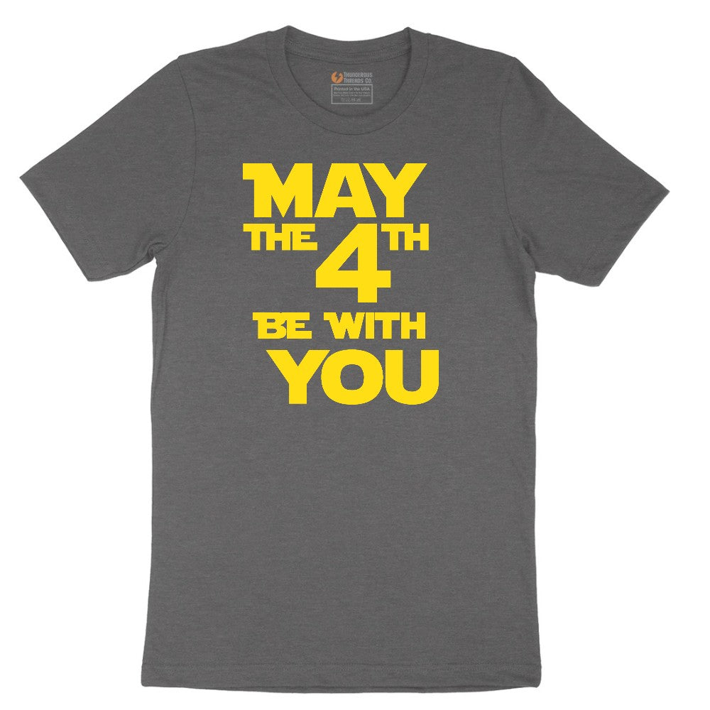 May the 4th Be With You Short Sleeve Tee - Dark Heather Grey