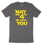 May the 4th Be With You Short Sleeve Tee - Dark Heather Grey