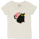 Meh Cat Design Ladies Curvy Tee - Natural Heather