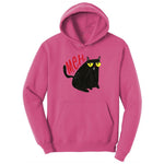 Meh Cat Design Ladies Hoodie - Sangria