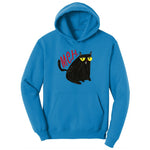 Meh Cat Design Ladies Hoodie - Sapphire