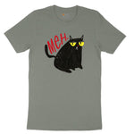 Meh Cat Design Ladies Short Sleeve Tee - Bamboo Blackout